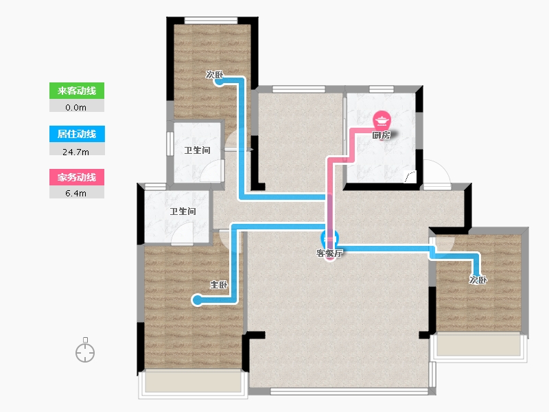 浙江省-湖州市-绿地公园大道-111.39-户型库-动静线