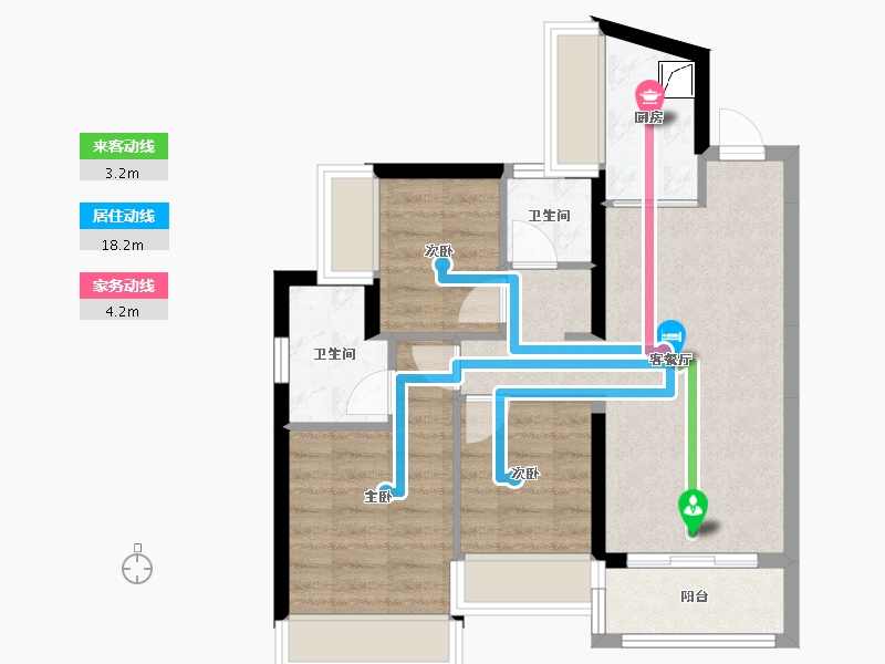 广东省-深圳市-宏发万悦山二期-62.70-户型库-动静线