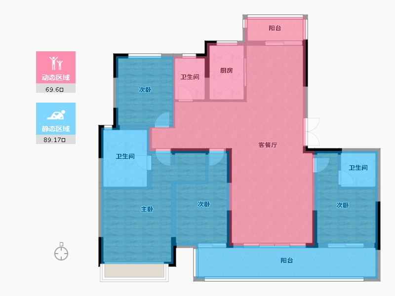 四川省-成都市-中粮保利天府时区-143.85-户型库-动静分区