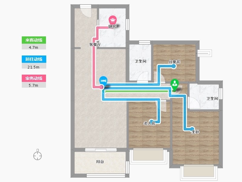 广东省-深圳市-里城玺樾山花园三期-78.50-户型库-动静线