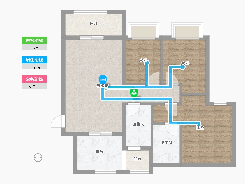 广东省-佛山市-恒大郦湖城-75.21-户型库-动静线