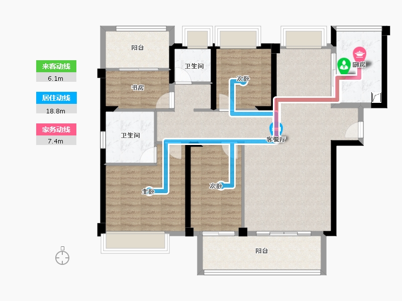 福建省-漳州市-励欧·玖颂西湖-113.97-户型库-动静线