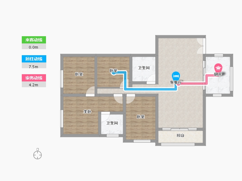 广东省-珠海市-园林花园-97.95-户型库-动静线