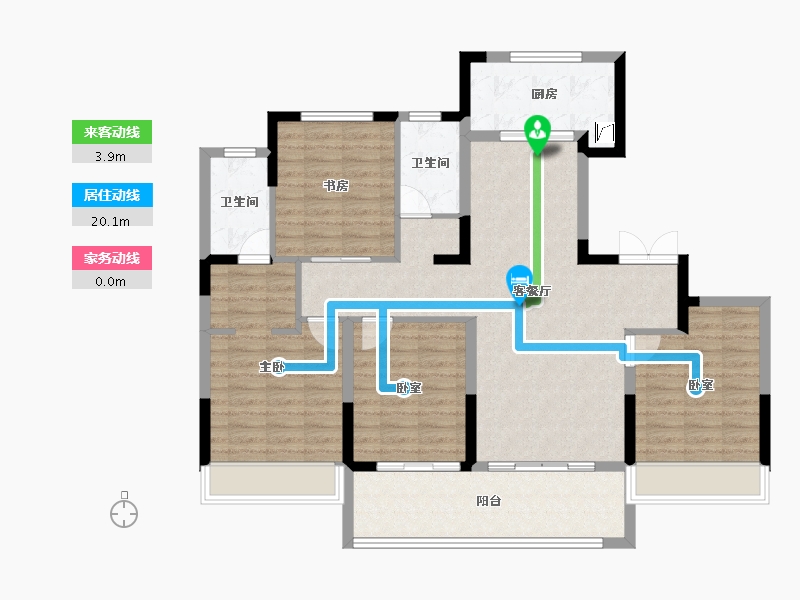 浙江省-湖州市-南控地产云澜府-111.49-户型库-动静线