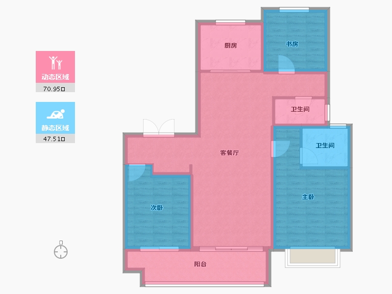 山东省-济南市-国融西兴时代-107.00-户型库-动静分区