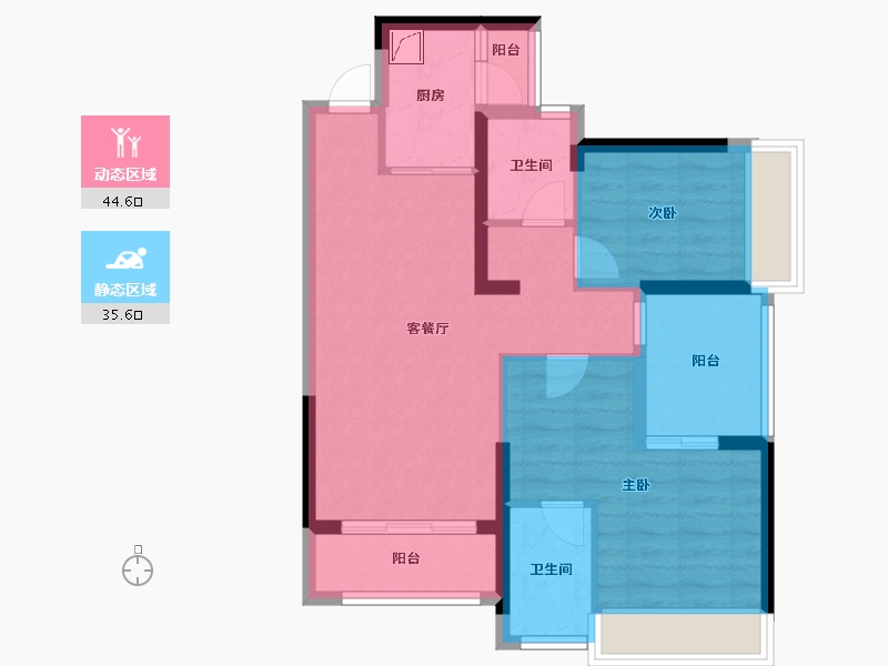 广东省-深圳市-宏发万悦山二期-70.41-户型库-动静分区