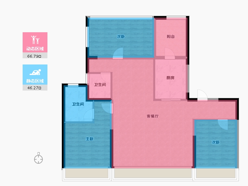 广东省-汕头市-中海海怡半岛-101.60-户型库-动静分区