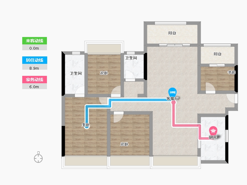 海南省-海口市-中海汇德里-111.34-户型库-动静线