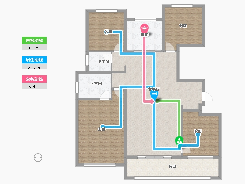 山东省-潍坊市-中海九樾-138.83-户型库-动静线