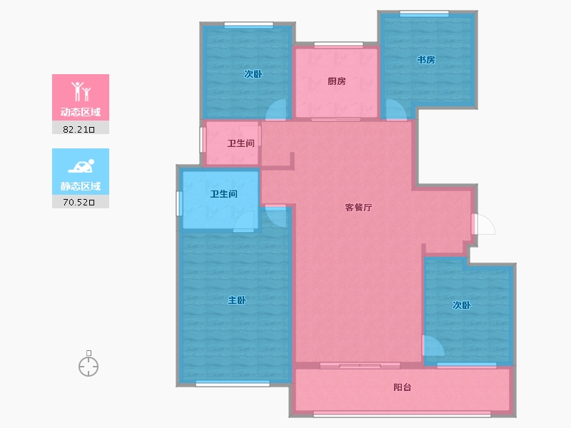 山东省-潍坊市-中海九樾-138.83-户型库-动静分区