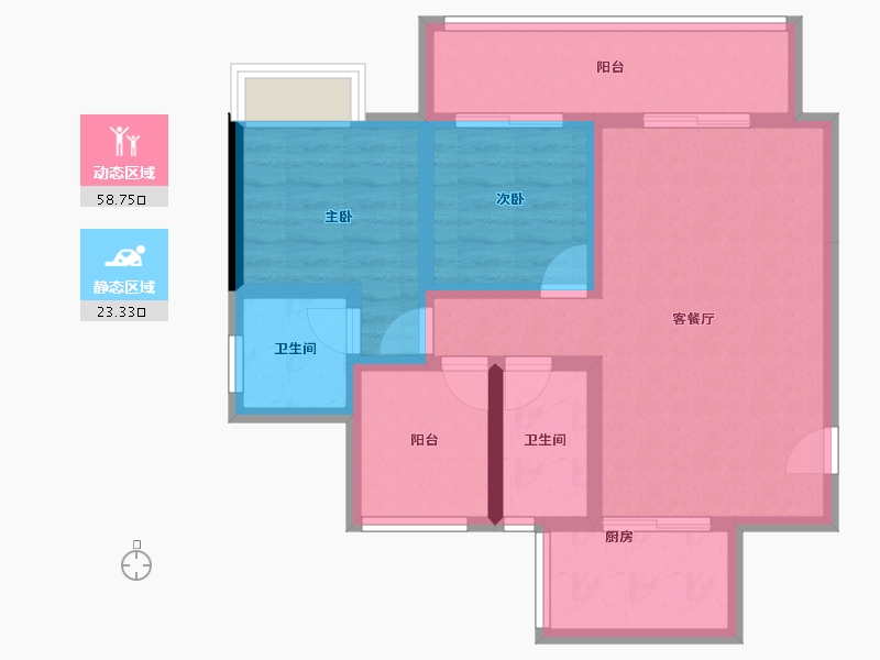 广东省-肇庆市-江南名苑-72.15-户型库-动静分区