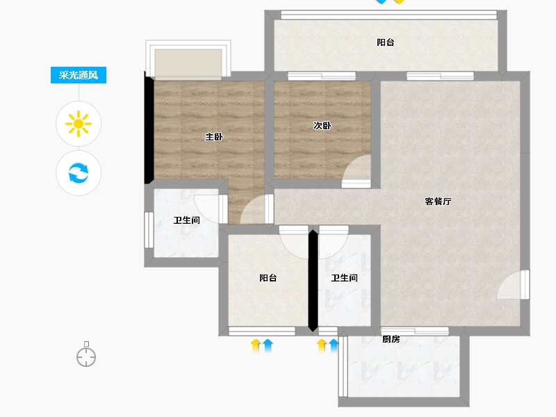 广东省-肇庆市-江南名苑-72.15-户型库-采光通风