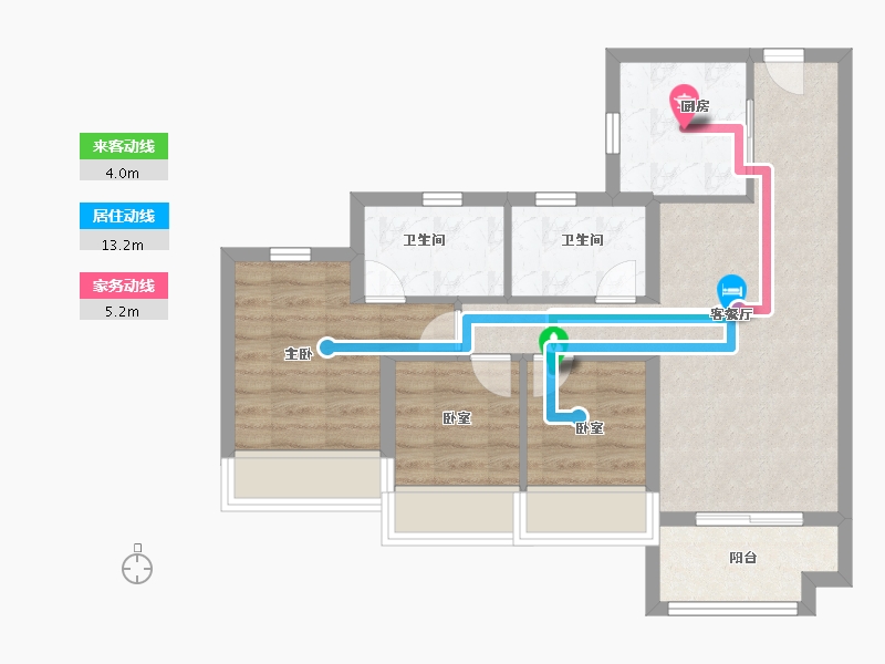 广东省-珠海市-万科·观海200里-63.20-户型库-动静线