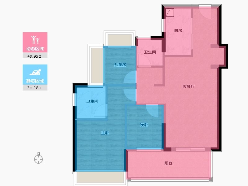 广东省-深圳市-润晖府-71.19-户型库-动静分区