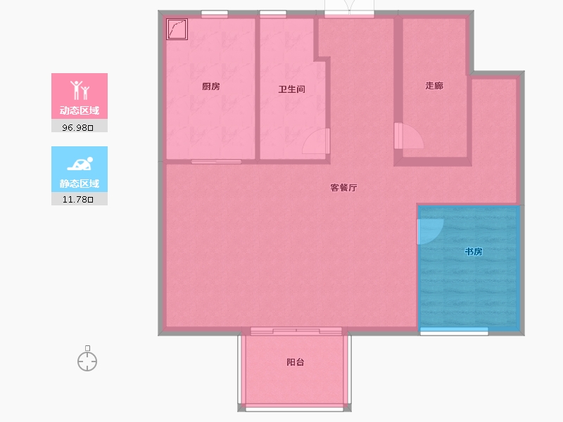 上海-上海市-大华峯荟-99.50-户型库-动静分区