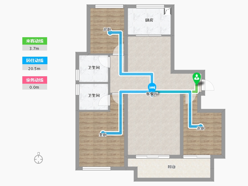 山东省-潍坊市-绿城·桂语江南-91.15-户型库-动静线