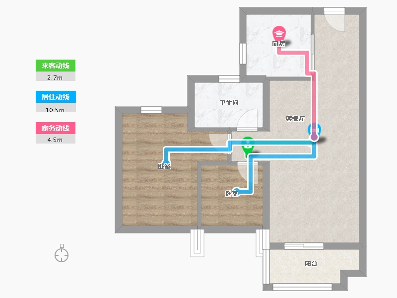 广东省-珠海市-万科·观海200里-53.60-户型库-动静线