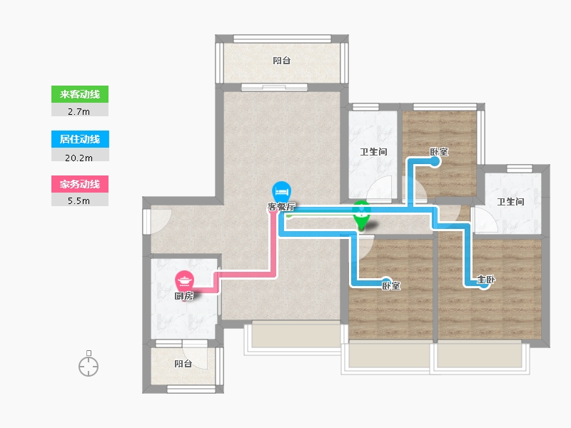 广东省-清远市-恒福·水岸-78.76-户型库-动静线