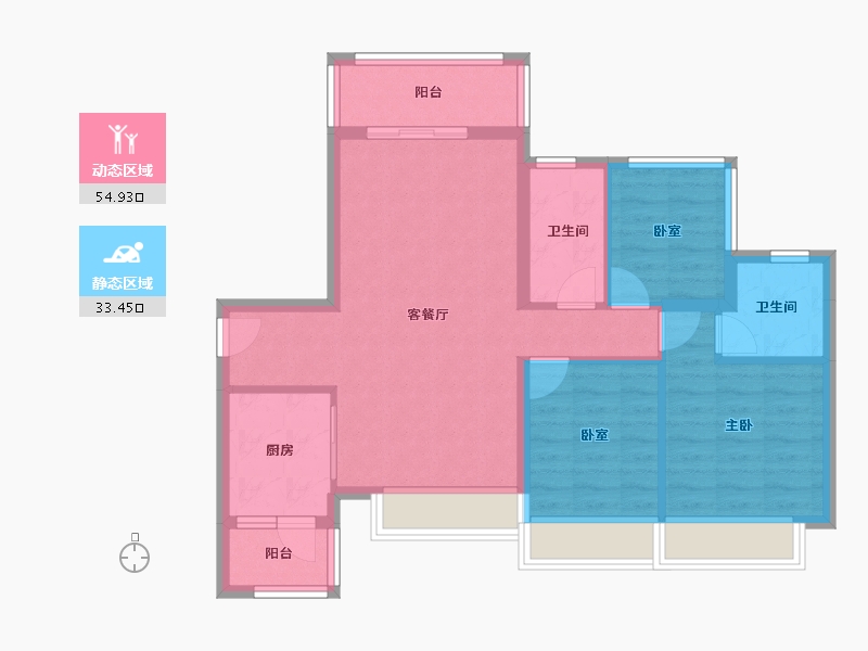 广东省-清远市-恒福·水岸-78.76-户型库-动静分区