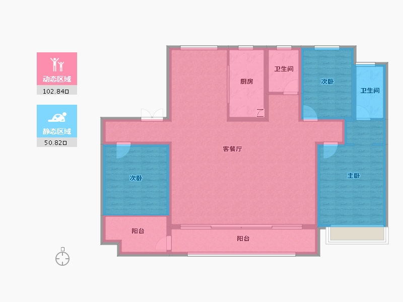 山东省-滨州市-双泰海韵城-139.25-户型库-动静分区