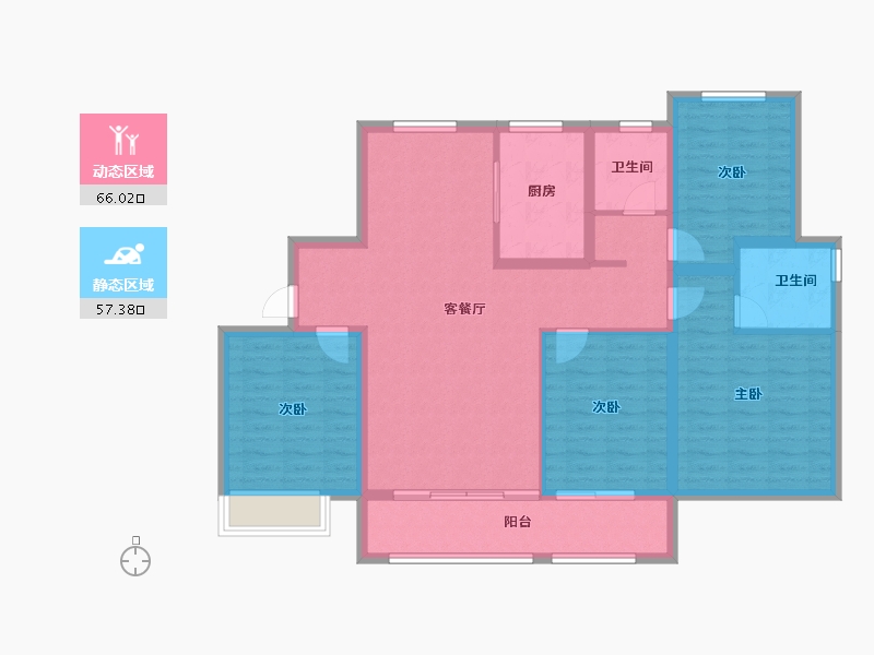 山东省-济南市-海信观悦-111.00-户型库-动静分区