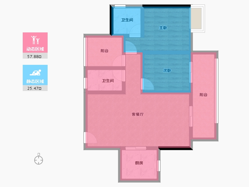 广东省-肇庆市-江南名苑-73.15-户型库-动静分区