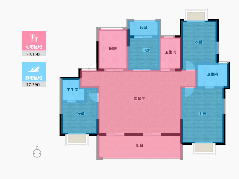 海南省-三亚市-三亚·一山湖-114.32-户型库-动静分区