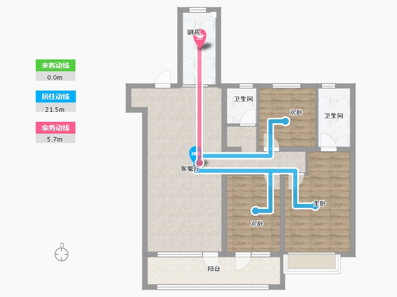 山东省-滨州市-丽景华庭二期-96.10-户型库-动静线