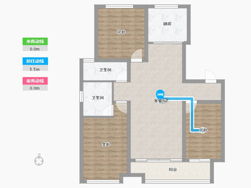 河北省-石家庄市-颐和新城·尚城-93.76-户型库-动静线