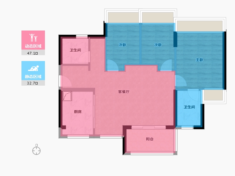 广东省-深圳市-润曦府-71.20-户型库-动静分区