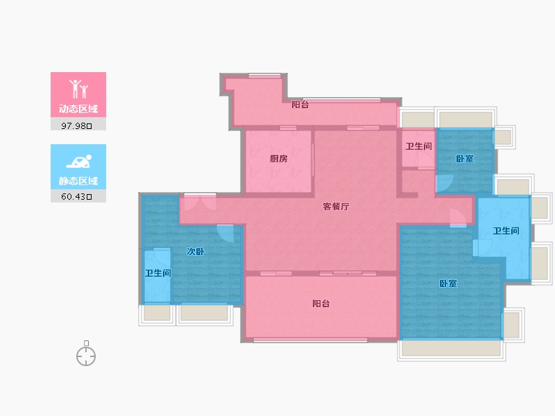 广东省-珠海市-华发广场（II期）横琴湾-142.07-户型库-动静分区