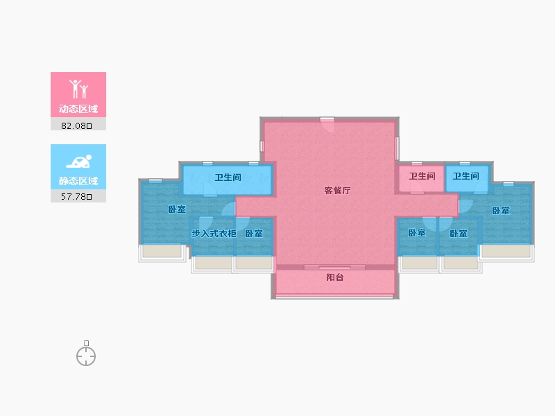 广东省-珠海市-万科·观海200里-126.40-户型库-动静分区