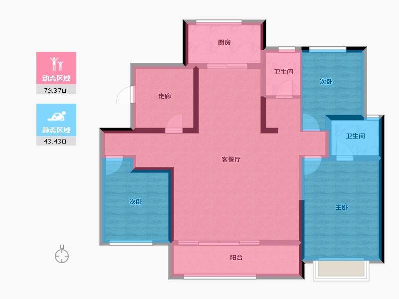 山东省-济南市-中电建国誉府-109.71-户型库-动静分区