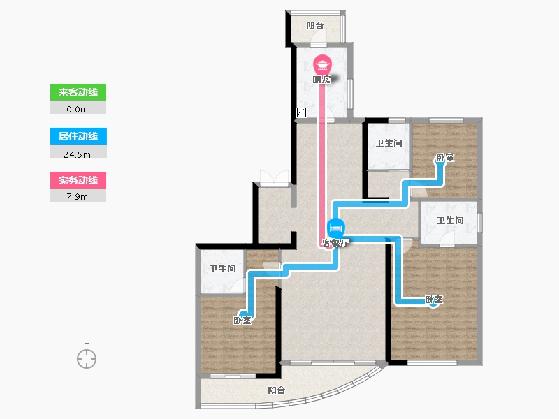 湖北省-武汉市-BFC复星外滩中心·御江廷-143.20-户型库-动静线