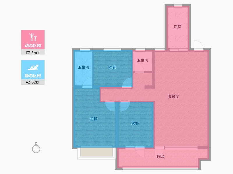 山东省-滨州市-丽景华庭二期-98.29-户型库-动静分区