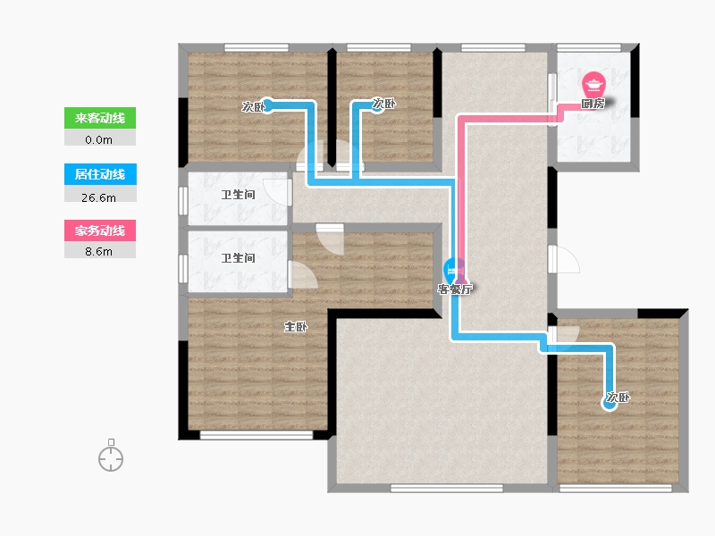 山东省-济南市-历下金茂府-133.52-户型库-动静线