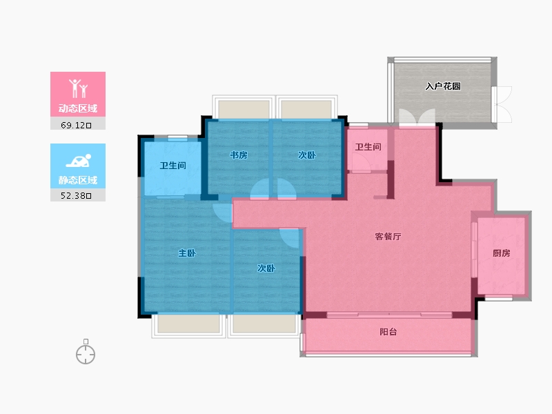 四川省-成都市-保利璟园-119.98-户型库-动静分区