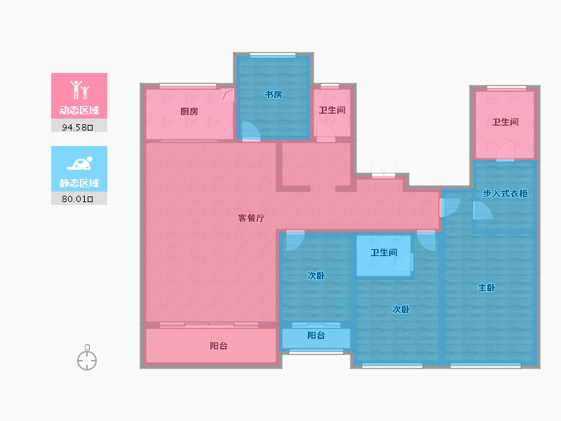 山东省-潍坊市-绿城·桂语江南-156.90-户型库-动静分区