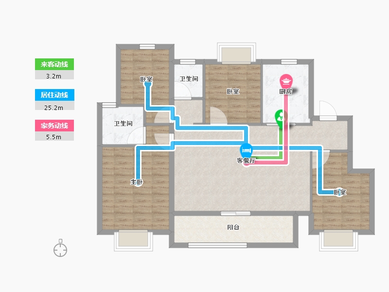 四川省-成都市-保利和颂-100.93-户型库-动静线