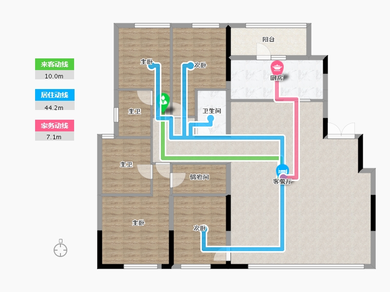 四川省-成都市-锦江金茂府-157.40-户型库-动静线