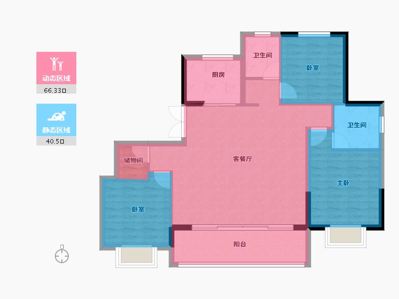 浙江省-宁波市-蓝城·兰香园-97.14-户型库-动静分区