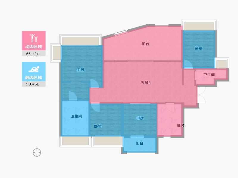 广东省-珠海市-华发广场（II期）横琴湾-112.12-户型库-动静分区