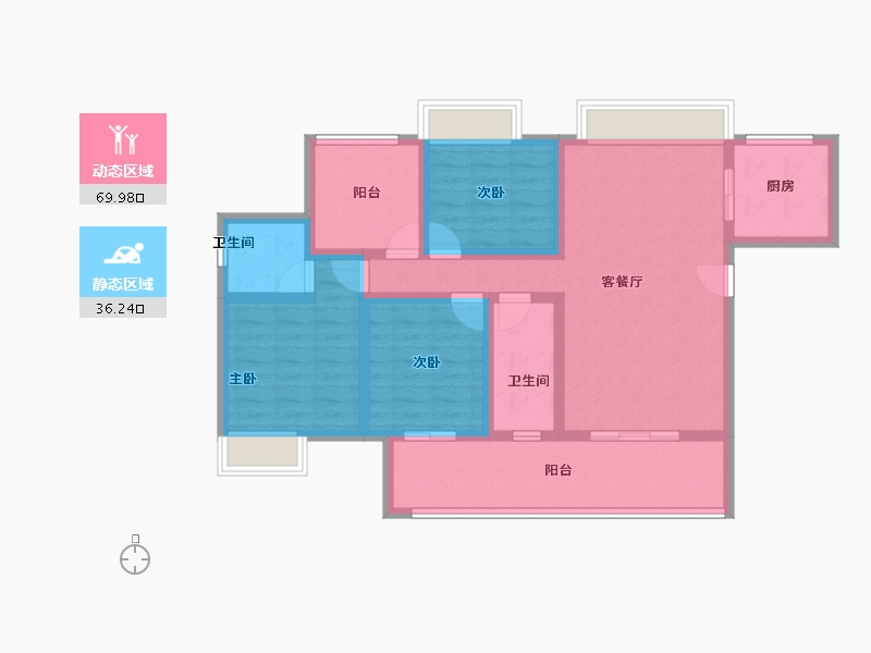 广东省-肇庆市-江南名苑-93.34-户型库-动静分区