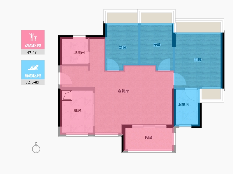 广东省-深圳市-润晖府-71.20-户型库-动静分区