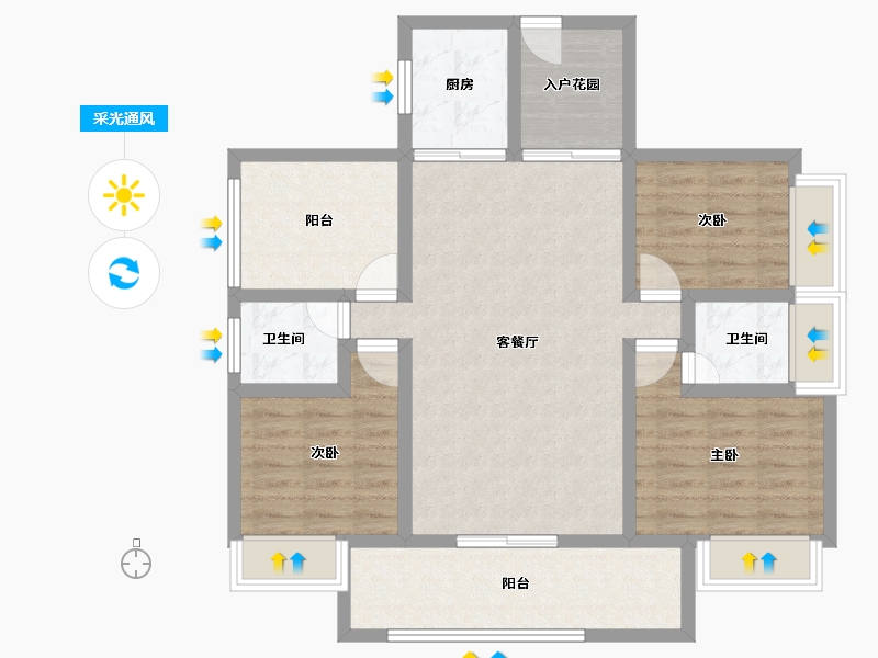 广东省-肇庆市-江南名苑-91.28-户型库-采光通风