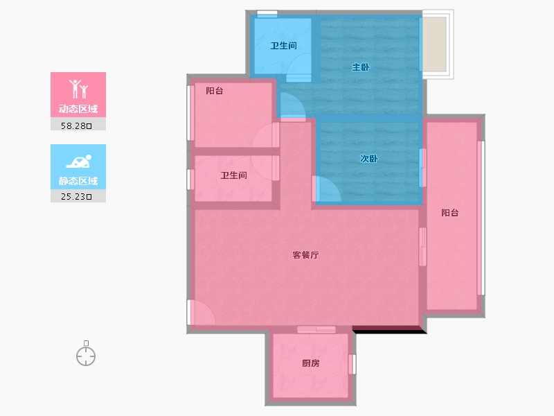 广东省-肇庆市-江南名苑-73.15-户型库-动静分区