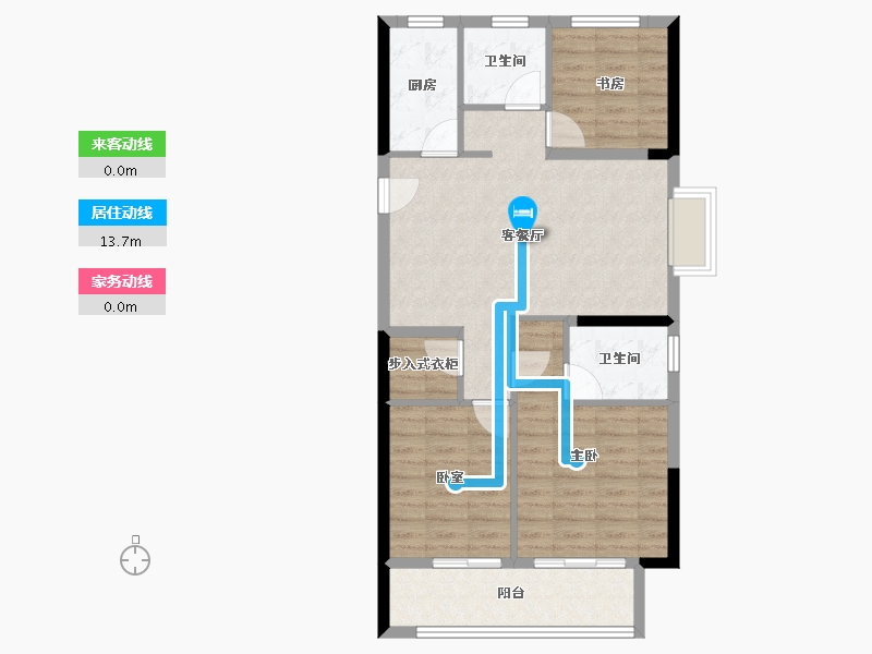 浙江省-宁波市-青澜邸-81.00-户型库-动静线