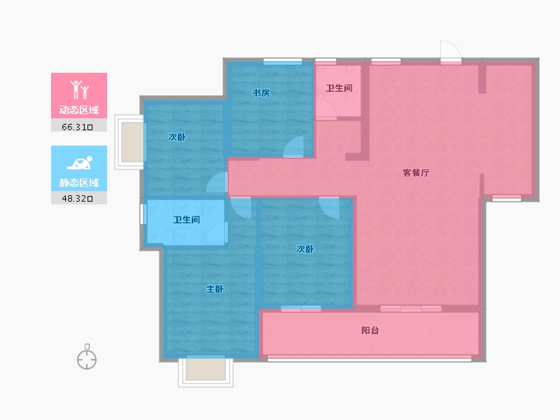 云南省-昆明市-建投学府-103.00-户型库-动静分区