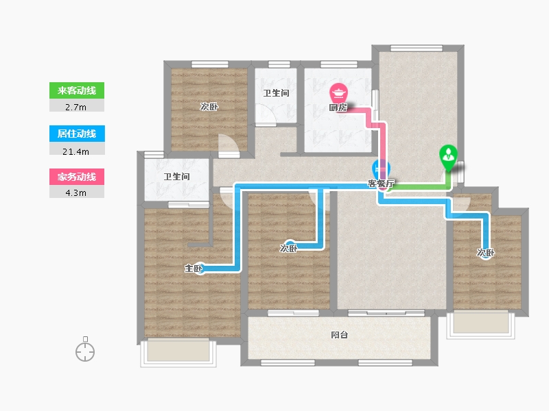 江苏省-苏州市-荣富里-117.13-户型库-动静线