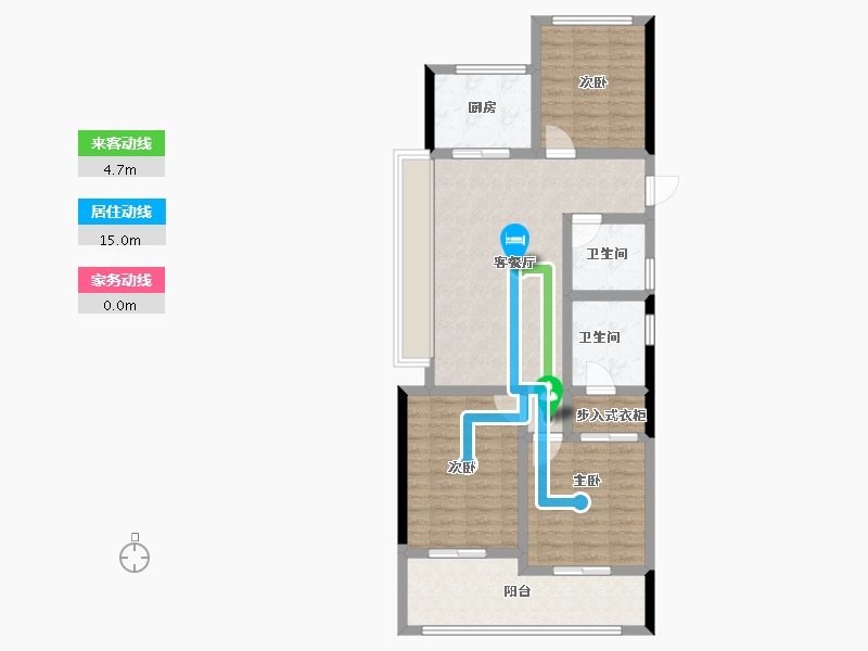 浙江省-杭州市-荷禹宸府-84.79-户型库-动静线